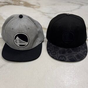 Golden state warriors New Era Gray and Black Snapback Hats